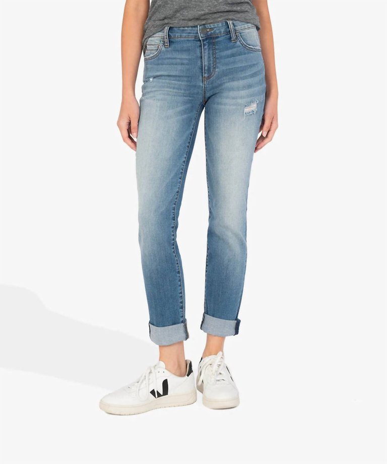 Catherine Boyfriend Jeans In Voice Wash - Voice Wash