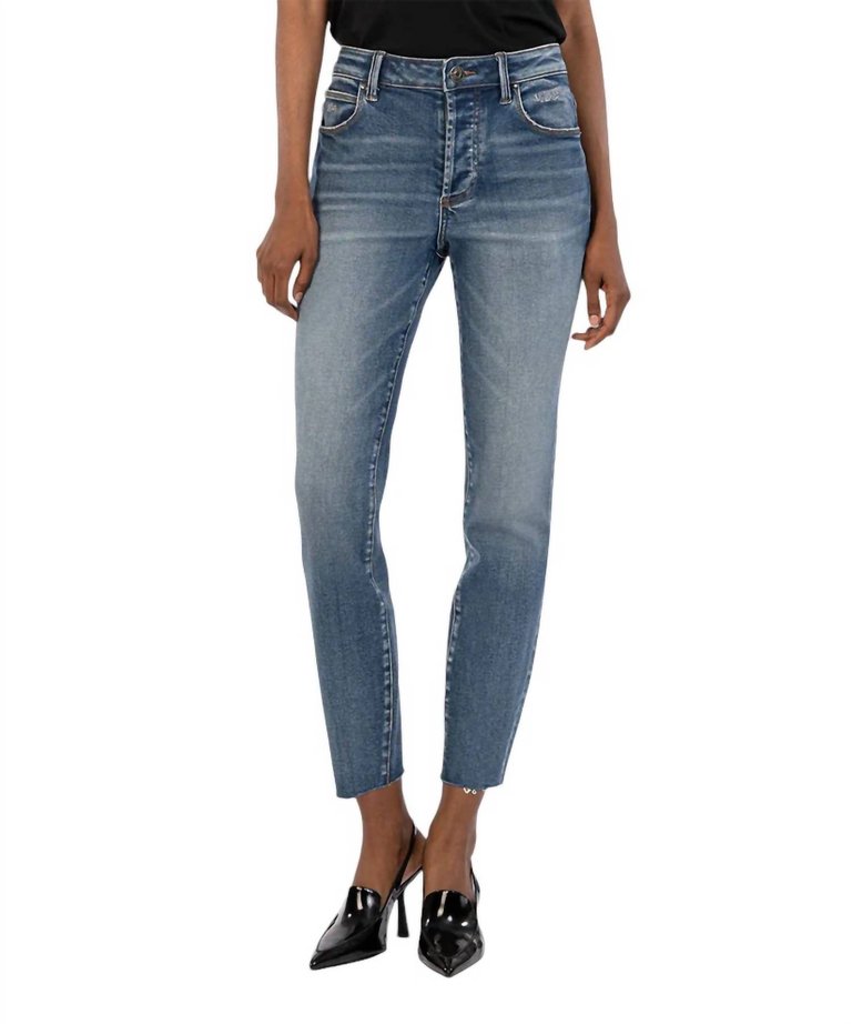 Charlize High Rise Cigarette Jean In Self Wash With Dark Stone - Self Wash With Dark Stone