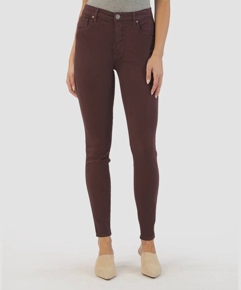 Connie Ankle Skinny Jean In Plum - Plum