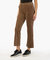 Etta Corduroy High Rise Crop Flare Pants In Chestnut