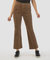 Etta Corduroy High Rise Crop Flare Pants In Chestnut - Chestnut