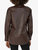 Henrietta Pleather Button Down Top In Chocolate