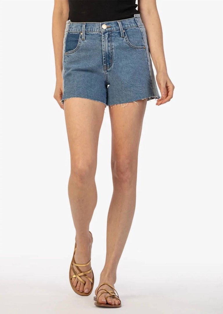 Jane High Rise Denim Short In Implemented Wash - Implemented Wash