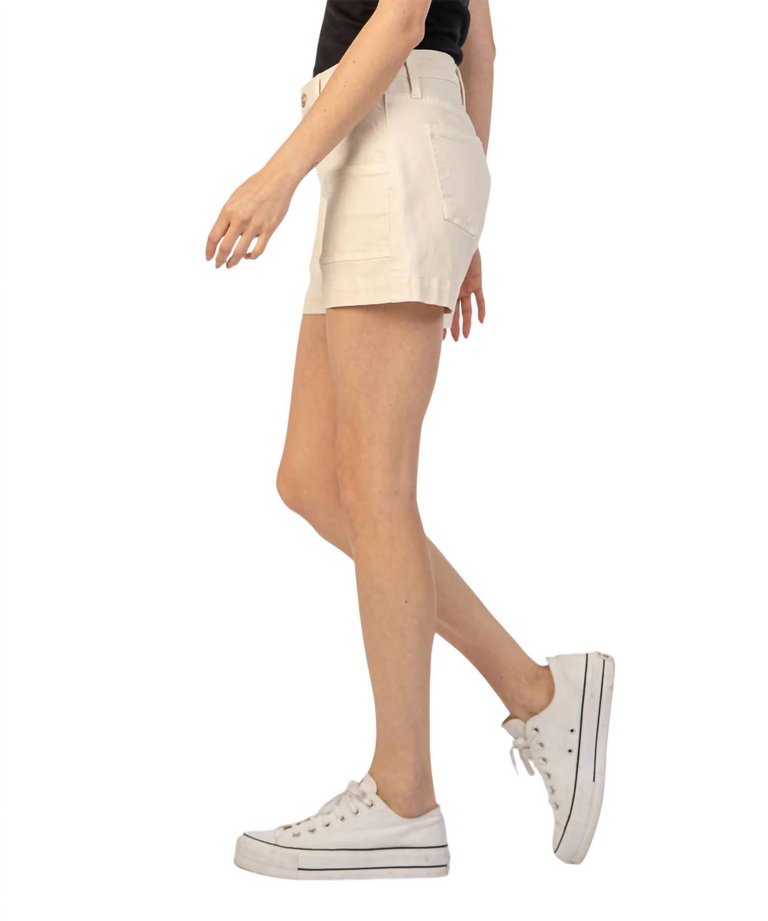 Jane High Rise Shorts In Ecru