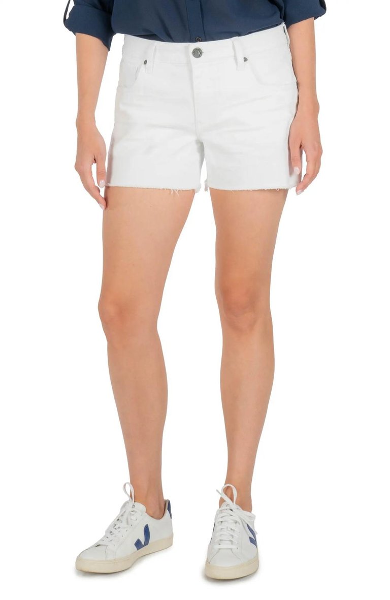 Jane High Rise Shorts In Optic White - Optic White