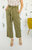 Katie Paperbag Pant In Olive - Olive