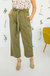 Katie Paperbag Pant In Olive - Olive