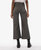 Meg Coated High Rise Wide Leg Pant In Grey