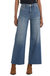 Meg High Rise Fab Ab Wide Leg Raw Hem Jean In Milestone - Milestone