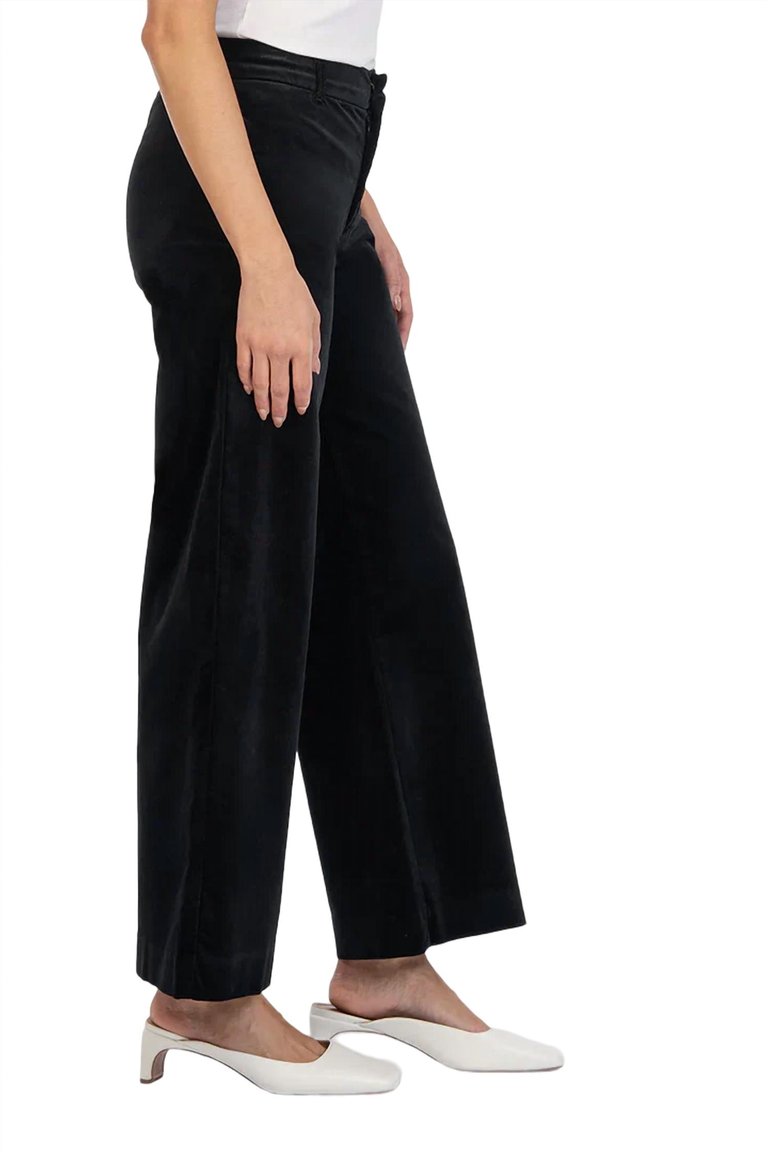 Meg High Rise Velveteen Trouser In Black