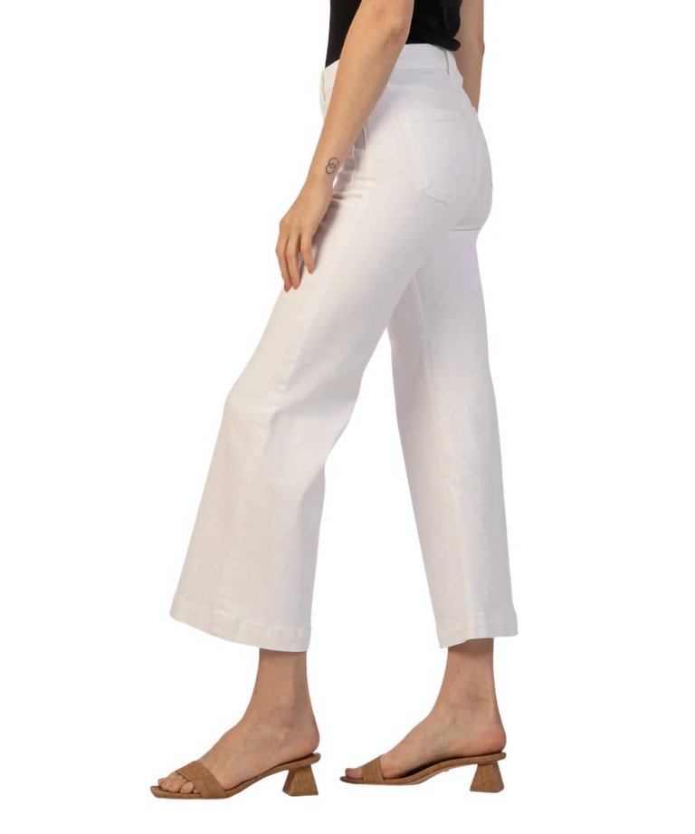 Meg High Rise Wide Leg Jean In Optic White