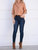 Mia High Rise Fab Ab Slim Fit Skinny Jean In Dark Blue - Dark Blue