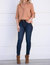 Mia High Rise Fab Ab Slim Fit Skinny Jean In Dark Blue - Dark Blue