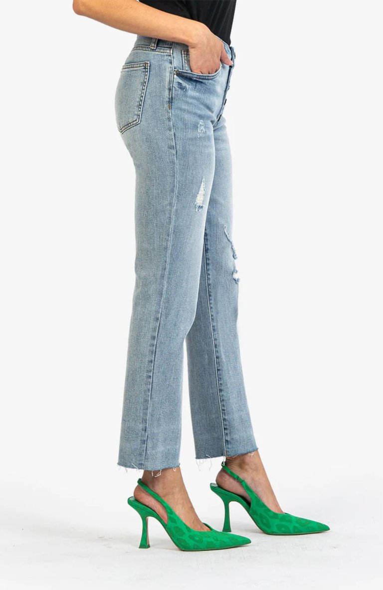 Reese High Rise Fab Ab Straight In Fair Wash