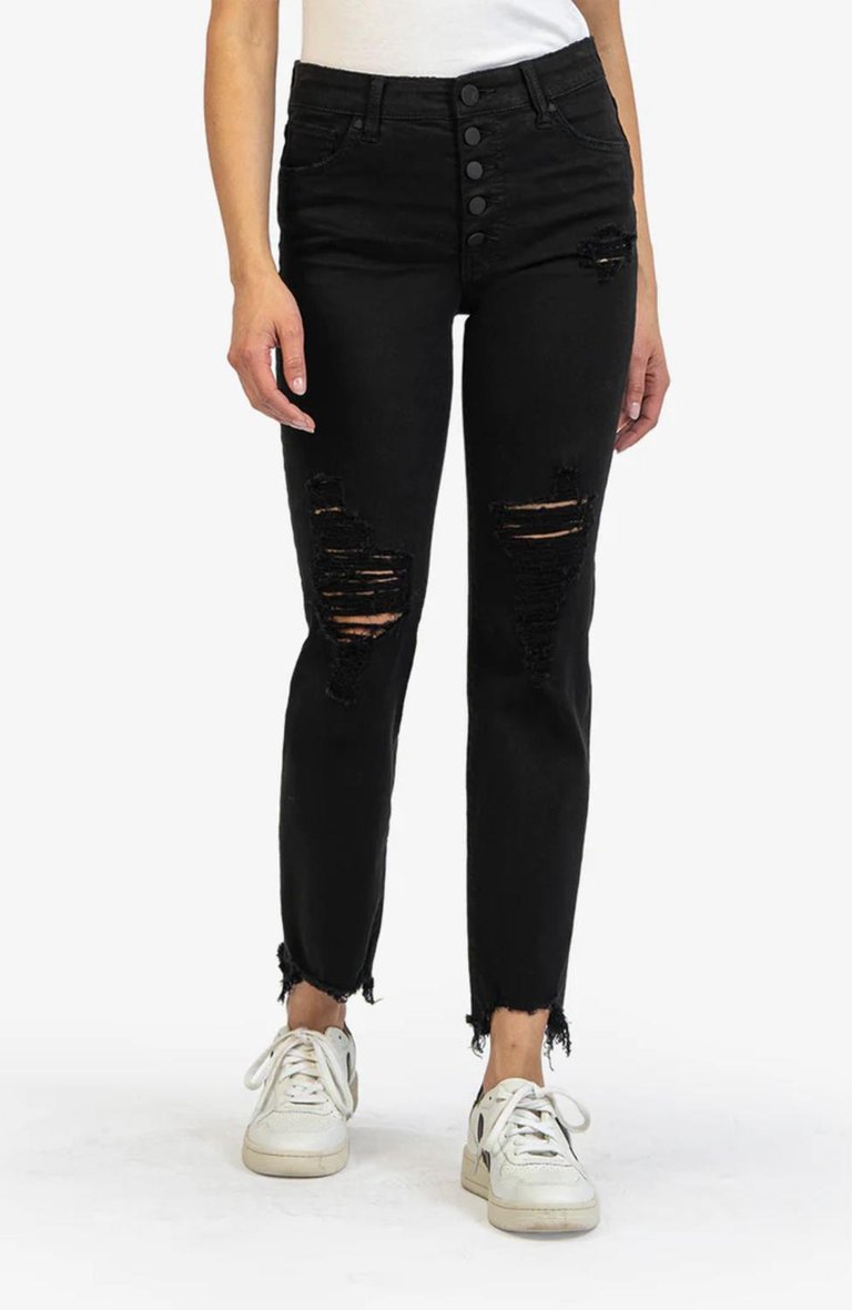 Reese High Rise Fab Raw Hem In Volition Black - Volition Black