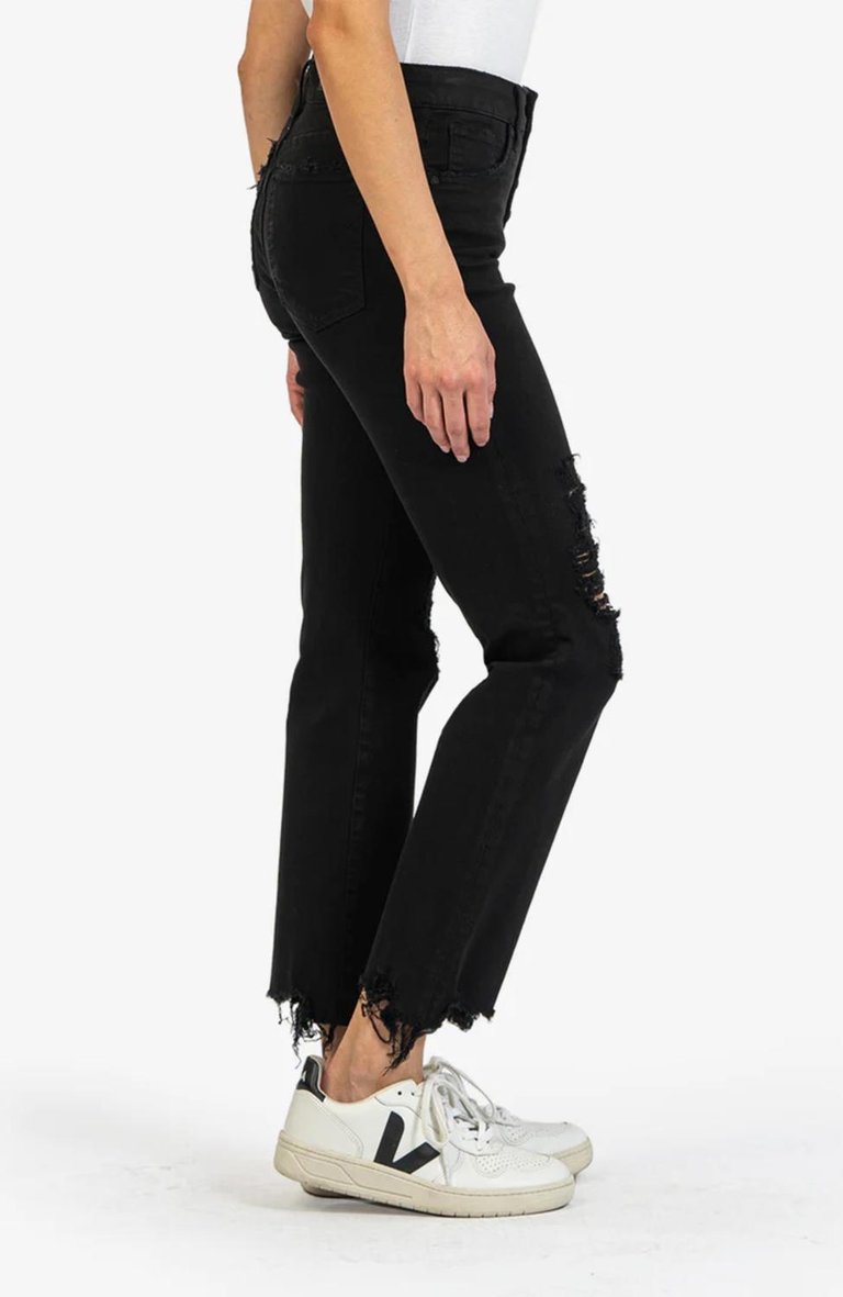 Reese High Rise Fab Raw Hem In Volition Black