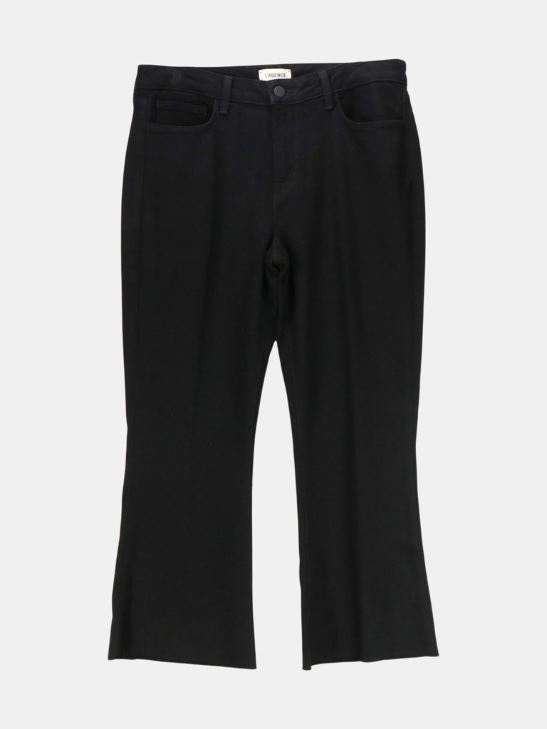 L'agence Women's Noir Sophia High Rise Cropped Flare Pants & Capri - 10 - Noir