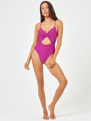 Eco Chic Repreve® Kyslee One Piece Swimsuit - Berry