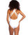 Cross Back One Piece Swimsuit In White