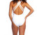 Cross Back One Piece Swimsuit In White