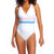 Cross Back One Piece Swimsuit In White - White