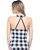 Gingham Halter Goddess Tankini Top In Tres Chic