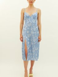 Apéro Dress With Slit - Blue