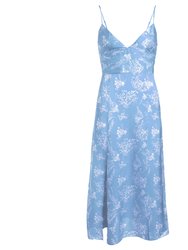 Apéro Dress With Slit - Blue - Blue