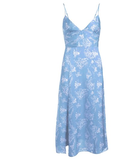 La Femme Apéro Apéro Dress With Slit - Blue product