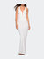 Body Forming Dress With Exposed Zipper And Slit - Ivory