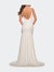 Chic Luxe Jersey Gown With Train And V Back