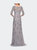 Column Lace Mother of the Bride Dress with V Neckline