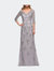 Column Lace Mother of the Bride Dress with V Neckline