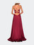 Elegant Satin Prom Gown with Empire Waist