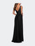 Empire Waist Gown with Deep V Neckline