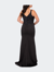 Floor Length Black Jersey Plus Size Dress