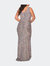 Floor Length Multi Colored Sequin Plus Size Dress