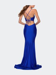 Form Fitting Dress with Ruched Bow Bodice
