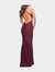Gorgeous Lace and Jersey Jewel Tone Prom Dress