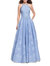 High Neck A-Line Gown With Beaded Bodice And Pockets - Cloud Blue