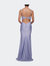 Jersey Prom Dress With Lace Bodice And Rhinestones