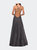 Lace Prom Dress with Illusion Neckline and Slit