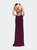 Long Classic Prom Dress with Side Leg Slit and Deep V