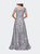 Long Lace Evening Dress with Cap Sleeves