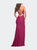 Long Prom Dress in Luxurious Jersey with Slit