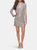 Long Sleeve Sequined Shift Homecoming Dress - Light Silver