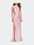 Long Strapless Satin Prom Dress With Side Ruching
