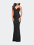 Luxurious Soft Sequin Dress With V Neckline - Black