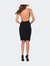 Mid Length Party Dress with Open Back and High Neck