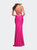 Neon Prom Dress With Beautiful Lace Bodice And Jersey Skirt